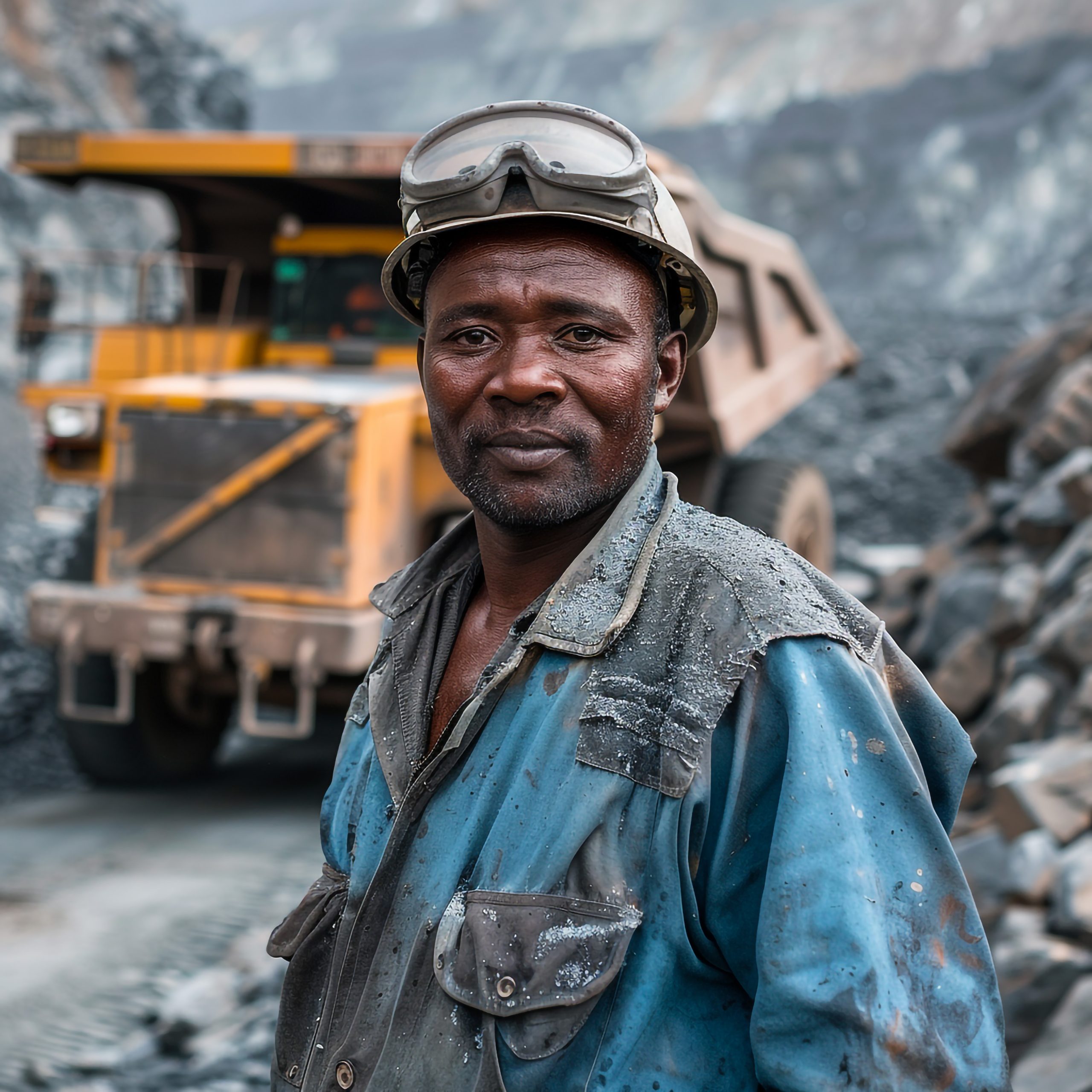 man-standing-quarry-with-yellow-vehicle-background